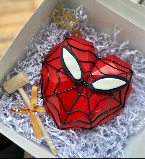 Chocolate Heart With Hammer For Him, Spiderman Breakable Heart, Smashable Heart Chocolate Ideas, Smash Hearts Ideas, Chocolate Heart Box Ideas, Spider Man Breakable Heart, Smash Heart Chocolate Ideas, Smashable Heart Chocolate, Breakable Heart Ideas