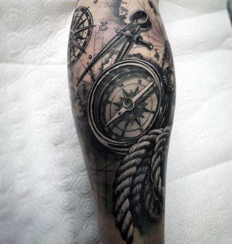 Top 37 Sailor Sleeve Tattoo Ideas [2020 Inspiration Guide] Sextant Tattoo, Traditional Nautical Tattoo, Nautical Sleeve, Nautical Tattoo Sleeve, Tattoos Men, Full Sleeve Tattoo Design, Baby Ring, Marvel Tattoos, Forearm Sleeve Tattoos