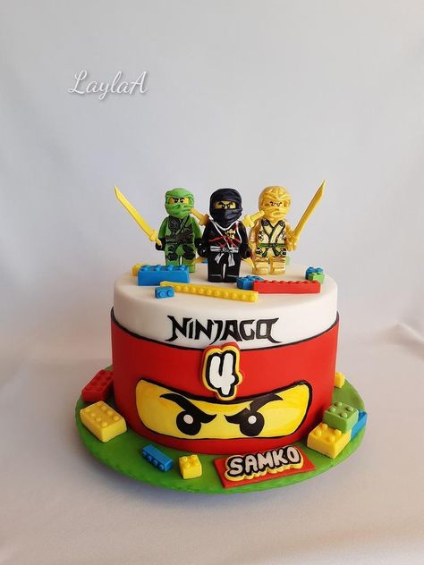 Ninja Go Birthday Cake, Ningajo Cake Lego, Lego Ninjago Birthday Cakes, Ninja Themed Birthday Cake, Ninja Theme Cake, Lego Ninjago Cake Ideas, Lego Ninjago Birthday Party Ideas, Ninjago Lego Cake, Ninja Birthday Cake Ideas