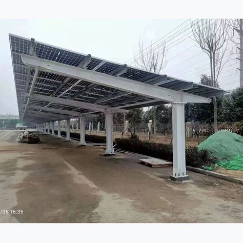 Solar Structure Design, Carport With Solar Panels, Carport Solar Panels, Solar Carport Ideas, Solar Panel Carport, Solar Structure, Solar Parking, Container Garage, Solar Carport