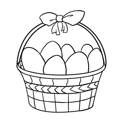 How to Draw an Easter Basket - Really Easy Drawing Tutorial Easter Basket Drawing, Easter Drawing Ideas, Drawing Ideas Step By Step, Bucket Drawing, Book Doodles, Easter Drawing, Easy Pictures To Draw, Basket Drawing, Easter Bunny Colouring