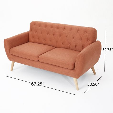 Modern Tufted Sofa, Sofa Nordic, Mid Century Modern Loveseat, Modern Loveseat, Estilo Boho Chic, Tufted Sofa, Comfy Sofa, Christopher Knight, Noble House