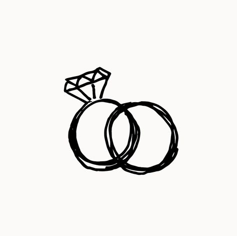 Engagement Signage, Wedding Ring Drawing, Rings Illustration, Ring Vector, Wedding Invitation Website, Ring Sketch, Wedding Ring Clipart, Wedding Symbols, Ring Icon