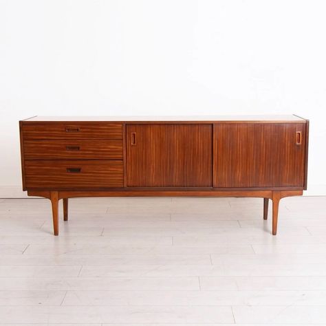 Listed on VNTG.com: Mid Century Teak Sideboard by Nathan, 1960s | #vntg #vintage Midcentury Sideboard, 50s Furniture, Nathan Furniture, Vintage Teak Sideboard, Old Cinema, Mid Century Sideboard, Second Hand Furniture, Teak Sideboard, Vintage Sideboard