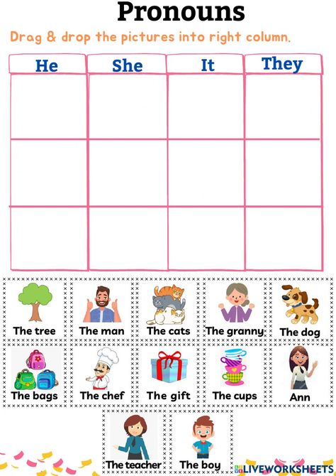 Subject Pronouns Worksheet Grade 1, Pronounce Worksheet, Subject Pronouns Worksheet, Personal Pronouns Activities, Teaching Pronouns, English Pronouns, Personal Pronouns Worksheets, Pronoun Activities, Subject Pronouns