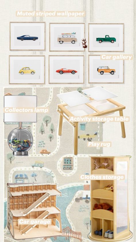 ori Toddler Car Theme Room. Neutral car boys room. Montessori Bedroom Boy, Car Theme Room, Toddler Montessori Bedroom, Big Boy Room Decor, Car Themed Rooms, Toddler Boy Room, Boy Room Themes, Car Themed Bedrooms, Bedroom Boy