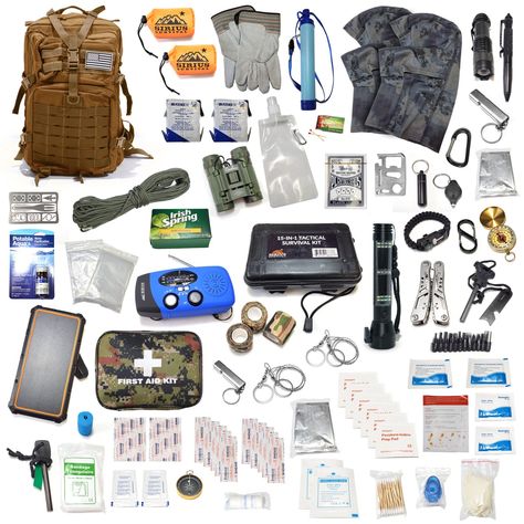 50BOB01-bug-out-bag-contents-v1.2-tan Go Bag Emergency, Backpack Survival Kit, Backpack Survival, Emergency Backpack, Survival Tent, Leather Work Gloves, Survival Backpack, Emergency Survival Kit, Survival Bag