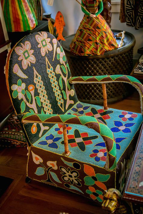 Yoruba Beaded Chairs, Yoruba Chair, Mud Hut, African Furniture, African Inspired Decor, Global Decor, Deco Nature, African Decor, Deco Boheme