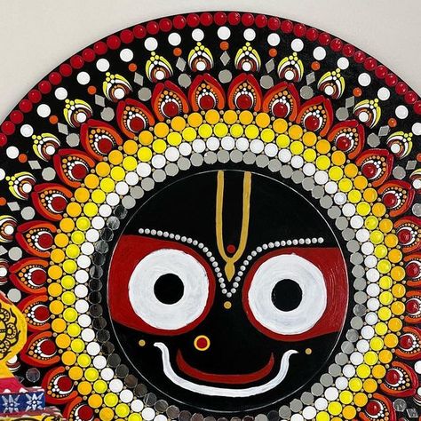 @dotsbyrach #dotmandalaart #mandalaarttherapy #dotmandalaartist #dotmandala #mandalaart #dotsbyrach #handmade #dotmandalaindia Mandala Art Jagannath, Jagannath Painting, Dot Mandala Painting, Dot Mandala Art, To My Dear Friend, Lord Jagannath, Lippan Art, Bear Crafts, Dot Mandala