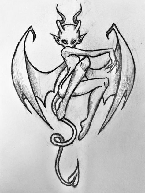 Demon Horn Reference, Wings Reference Demon, Demon Sketch Pencil, Demon Tail Drawing Reference, Demon Tail Drawing, Devil Horns Drawing, Devil Wings Drawing, Demon Wings Drawing, Little Devil Tattoo