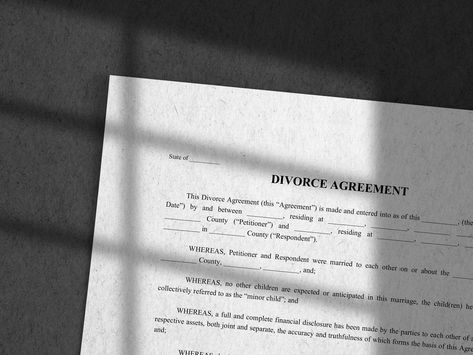 WHAT IS A DIVORCE AGREEMENT A divorce agreement allows you and your current spouse to negotiate and agree to the terms of your divorce. You likely want to resolve as many issues as amicably as possible, and this document can be the best way to save you a great deal of money, time, and frustration. When you and your partner have separated, you want to formally agree on how you will handle important issues, such as: How you will share assets How to handle debts Child custody and support issues Pro Diy Divorce, Christian Sirano, Operation Christmas Children, Separation Agreement Template, Divorce Forms, Divorce Agreement, Purchase Agreement, Divorce Papers, Limited Liability Company