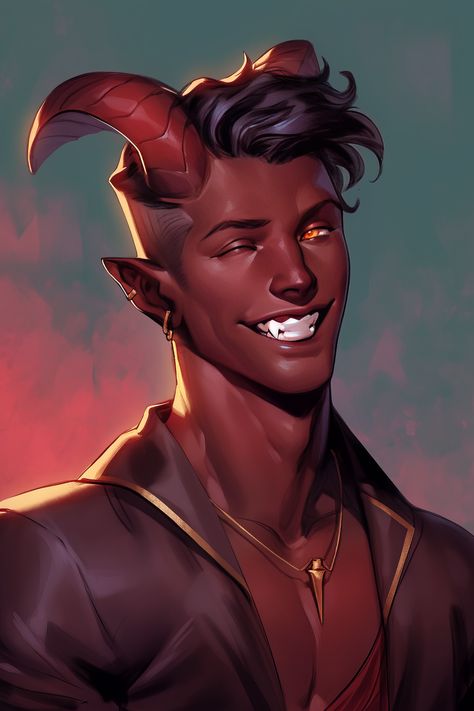 Male Tiefling Character Art, Yellow Tiefling Male, Dnd Character Design Tiefling, Male Bard Character Art, Tiefling Barbarian Male, Tiefling Fighter Male, Teifling Character Art, Male Tiefling Character Design, Tiefling Male Character Concept