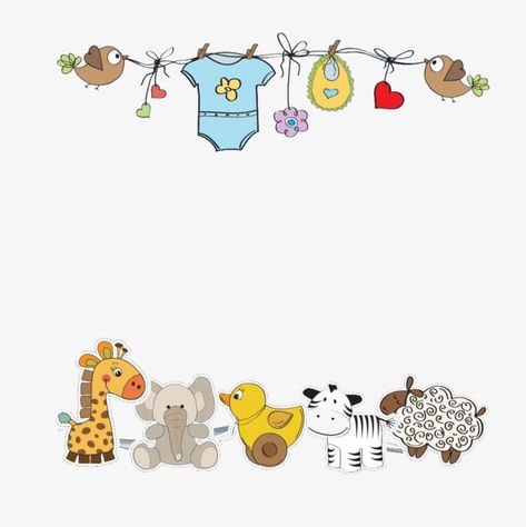 Baby Garments Design Digital, Animal Frame Cartoon, Baby Boy Frame Background, Baby Shower Images Clip Art, Cute Baby Cartoon, Cartoon Jungle Animals Background, Baby Labels, Kids Background, Baby Art Projects