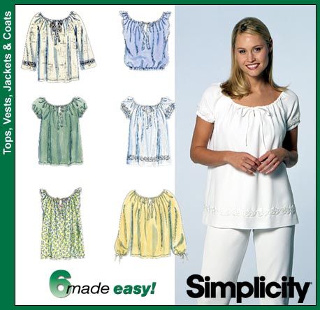 Simplicity 8741 from Simplicity patterns is a peasant-style blouse sewing pattern Women’s Clothing Patterns, Peasant Top Pattern, Peasant Blouses Pattern, Blouses Pattern, Robe Diy, Plus Size Sewing Patterns, Blouse Sewing, Sewing Tops, Plus Size Sewing