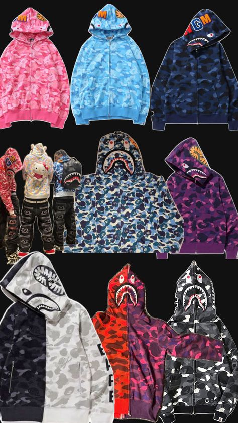 Just bape hoodies.😅💝 Christmas Outfits Teens, Bape Jacket, Bape Outfits, Funny Face Photo, Bape Hoodie, Aesthetic Fits, Cute Nike Shoes, Fire Fits, Cute Nikes