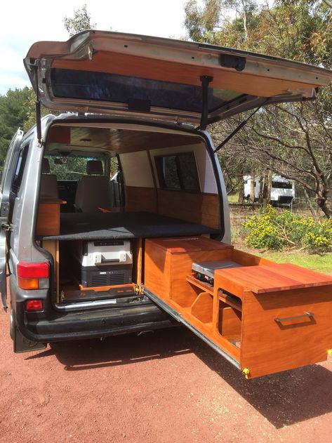 T4 Camper Interior Ideas, Vw T4 Syncro, Camper Van Kitchen, Vw Camper Conversions, T4 Camper, Suv Camper, Truck Bed Camper, Campervan Life, Build A Camper Van