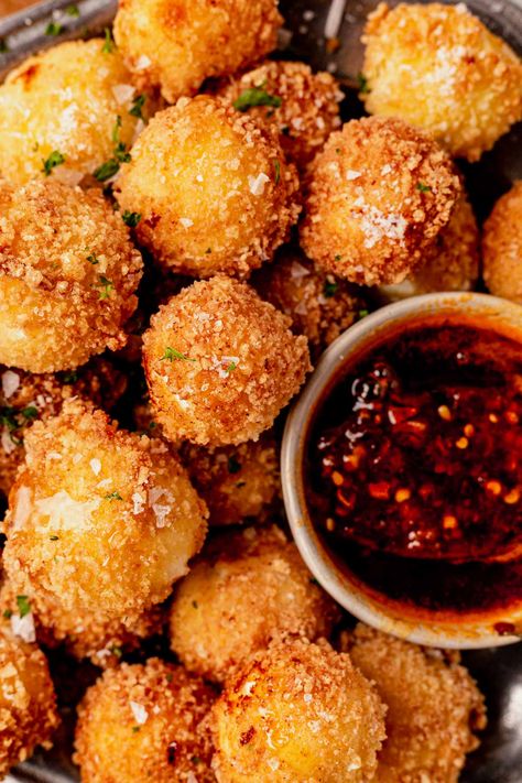 Deep Fried Goat Cheese Balls, Baked Goat Cheese Balls, Air Fryer Goat Cheese Balls, Goat Cheese Balls Vanderpump, Sur Goat Cheese Balls Recipe, Goat Cheese Balls Appetizers, Fried Goat Cheese Salad, Fried Goat Cheese Balls, Fried Cheese Balls