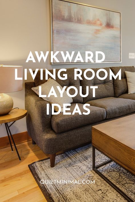 L Shaped Living Room Layout, Awkward Living Room, Awkward Living Room Layout, Room Arrangement Ideas, Apartment Living Room Layout, Living Room Layout Ideas, L Shaped Living Room, Room Layout Ideas, Rectangle Living Room