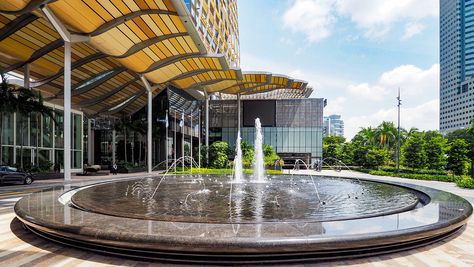 South Beach Singapore, Outdoor Water Features, Modern Hotel, Tropical Style, Water Feature, South Beach, Landscape Architecture, Water Features, Landscape Design