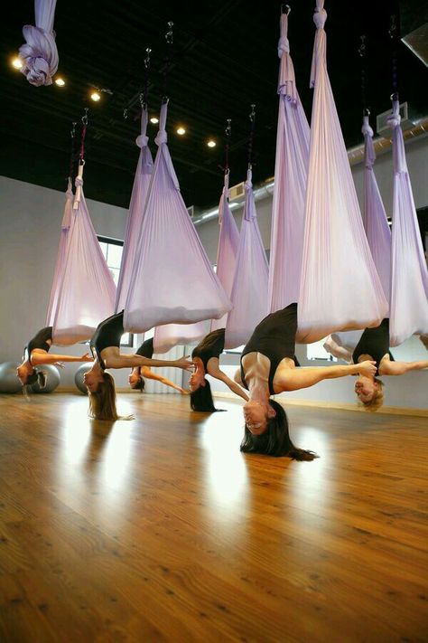 Silk Yoga, Anti Gravity Yoga, Prana Yoga, Air Yoga, Aerial Yoga Hammock, Aerial Yoga Poses, Yoga Hammock, Yoga Studio Design, Aerial Fitness