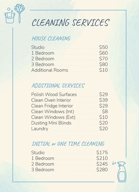 Commercial Cleaning Services Price List Free Google Docs Template Cleaning House Price List, Maid Service Price List, Cleaning Price List Template, Cleaning Business Schedule, Housekeeping Price List, Cleaning Service Supply List, Cleaning Prices List, Cleaning Company Price List, Cleaning List Template