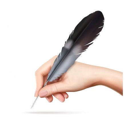 Big feather for writing in hand on white... | Free Vector #Freepik #freevector #feather-pen #ink-feather #old-pen #hand-writing Page Frames, Ocean Backgrounds, Feather Pen, Perforated Paper, Allah Photo, Flyer And Poster Design, Hand Holding, Paper Frames, Flower Photos