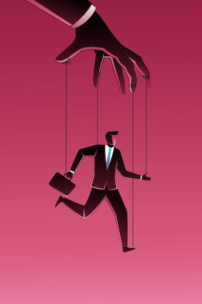 Business Man Illustration, Impact Illustration, Human Puppet, Man Silhouette, Marionette Puppet, Man Illustration, Work Culture, Hand Puppets, Editorial Illustration