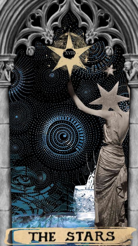 The Star XVII #tarot #tarotcards #majorarcana #symbolism Tarot Card The Star, The Star Tarot Card, The Star Tarot, Tarot Art, Major Arcana, + Core + Aesthetic, Oracle Cards, Art Reference Poses, Tarot Cards