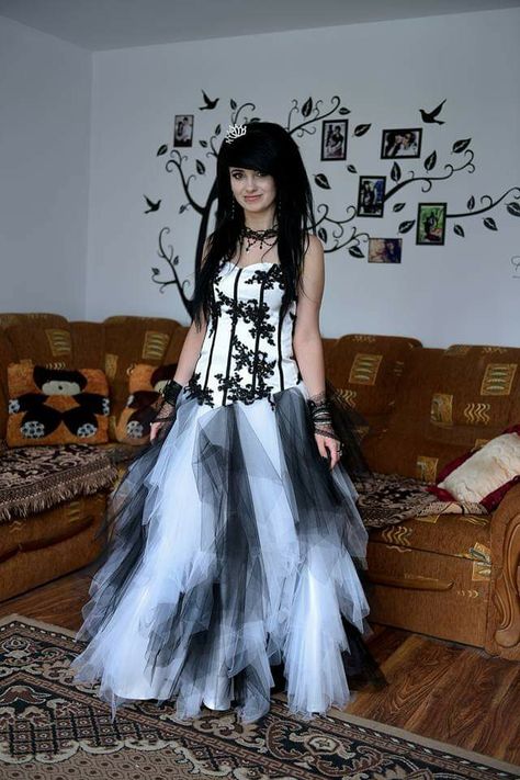 Emo, emo bride, Evelyn Core, emo wedding dress Emo Formal Dress, Emo Quinceanera, Scene Prom Dress, Emo Bride, Emo Prom Dresses, Emo Wedding Dresses, Evelyn Core, Emo Prom, Scene Dress