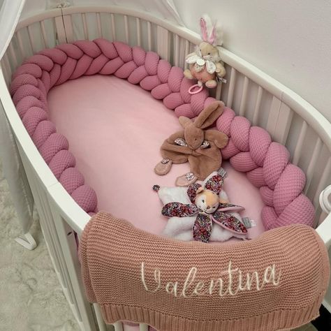 🌸 Welcome to Valentina’s cozy little nest 🌸 Our pink braided bed bumper adds both protection and style to every crib. Handmade, customized, and crafted with love, it perfectly fits any nursery. A big thank you to Valentina’s family for sharing this beautiful setup 💖! At Maleyika, we create braided bumpers that keep your little ones safe while adding a touch of elegance to their space. #Maleyika #BabyCrib #BraidedBumper #NurseryDecor #BabyValentina #HandmadeWithLove #SafeSleep #BabyGirlNu... Braided Bed Bumper, Bed Bumper, Bed Bumpers, Baby Cribs, Cribs, Nursery Decor, With Love, Braids, Nursery