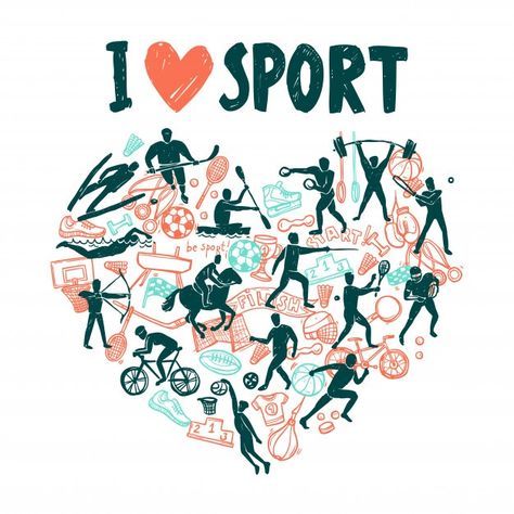 Sports Illustrations Art, National Sports Day, Sport Illustration, Sports Logo, Logo Icons, Vector Photo, Graphic Resources, Adobe Illustrator, Vector Art