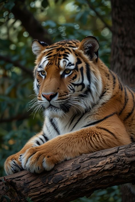 Siberian tiger relaxing in a tree 1 Tiger Fotografie, Tiger Art Drawing, Pitbull Dog Breed, Tiger Photography, Lion Live Wallpaper, Big Cats Photography, Tiger Jewelry, Tiger Artwork, Wildlife Biologist