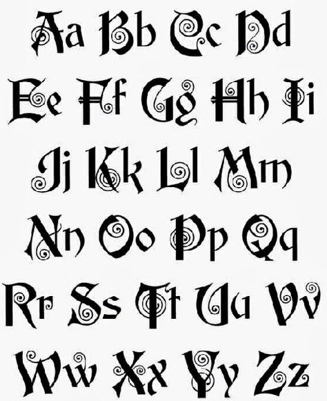 Celtic Lettering, Tattoo Alphabet, Alfabet Font, Lettering Styles Alphabet, Alfabet Letters, Tattoo Lettering Fonts, Hand Lettering Art, Hand Lettering Fonts, Hand Lettering Alphabet