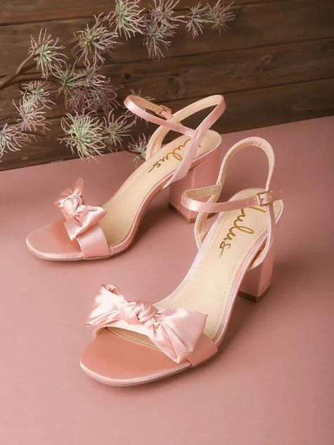 Blush Wedding Shoes Lulus, Blush Pink Wedding Shoes, Pink Bridal Shoes, Heels Bow, Pink Wedding Shoes, Sandals Cute, Dr Shoes, Wedding Shoes Bride, Ankle Strap High Heels