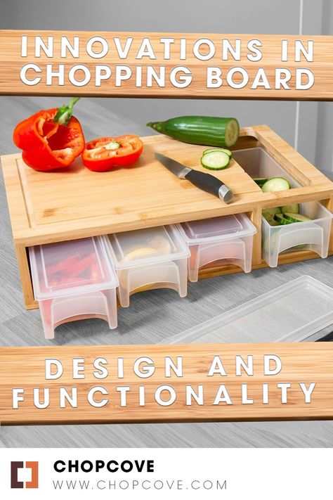 Stay updated on the latest innovations in chopping board design and functionality. Discover how new technologies and materials are enhancing the culinary experience. Meal Prep Boxes, Chopping Board Design, Plastic Storage Drawers, Plastic Containers With Lids, Bamboo Chopping Board, Wood Chopping, Wood Chopping Board, Chopping Board Set, Wooden Chopping Boards