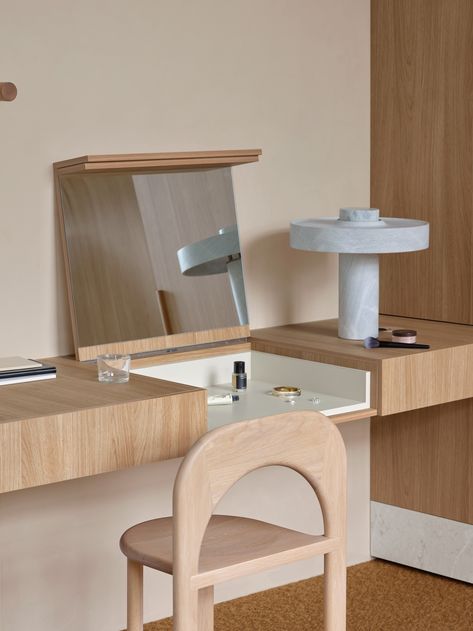 CJH Studio and Laminex - Product Feature - The Local Project - The Local Project Cjh Studio, Laminate Wardrobe, Make Up Desk, Kitchen Plinth, Minimal Kitchen Design, Minimal Kitchen, The Local Project, Kitchen Benches, Walk In Wardrobe