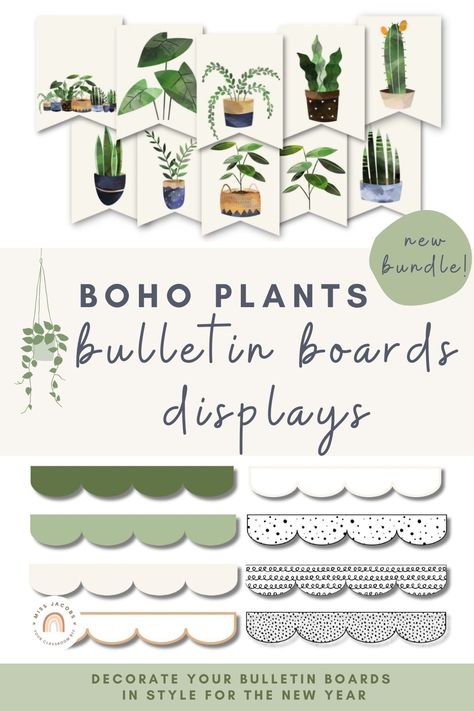 Add a breath of fresh air to your classroom with my brand-new, modern Boho Plants Classroom Decor Bundle - the perfect splash of nature and warmth for your Classroom! Designed using minimalist, neutral tones and rustic boho plant imagery, this range will bring your classroom to life whilst adding a calm and homey feel, making it perfect for all grade levels and seasons! Preschool Classroom Decor Nature, Earthy Tone Classroom, Boho Green Classroom Decor, Plants Classroom Decor, Plant Boho Classroom, Plant Themed Classroom Bulletin Boards, Earth Theme Classroom, Plant Themed Office, Boho Greenery Classroom Theme