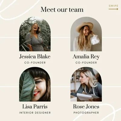 Meet The Founders Instagram Post, Meet The Staff Instagram Post, Meet The Team Instagram Post Ideas, Meet Our Team Design Graphics, Meet Our Team Design Layout, Meet The Owner Instagram Post, Meet The Team Design, Intro Post On Instagram, Meet Our Team Instagram Post