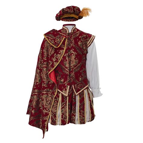 PRICES MAY VARY. Material:brocade and polyester Packing list: vest+pants+shirt+cape+hat Elizabethan era costume men medevial renaissance nobleman costume royal prince tudor costume king henry costume suit with vest pants shirt hat cape cloak Size:US men size, please check our size chart or Amazon men's size chart before you place order. Tips:hand wash at low temperature. There are five sizes for this tudor costume suit available, US men size, please check our size chart or Amazon men's size char Side Cape Men, Formal Medieval Clothing Men, Tudor Fashion Men, Costume Design Men, Santa Claus Outfit Men, 12th Century Fashion, King Clothes, 14th Century Fashion, Cape Clothing