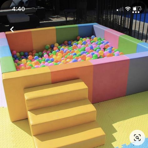 Diy Ball Pit For Party, Ball Pit Aesthetic, Ball Pit Playroom, Party Ball Pit, Ball Pit Birthday Party, Ball Pit Photoshoot, Ball Pit Ideas, Ball Pit For Adults, Moodboard Example