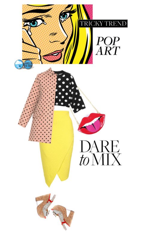 Pop Art Dress Fashion, Pop Art Style Fashion, Pop Art Outfit, Pop Moodboard, Pop Art Dress, Comic Photo, Halloween Maquillage, Pop Art Costume, Pop Art Clothing