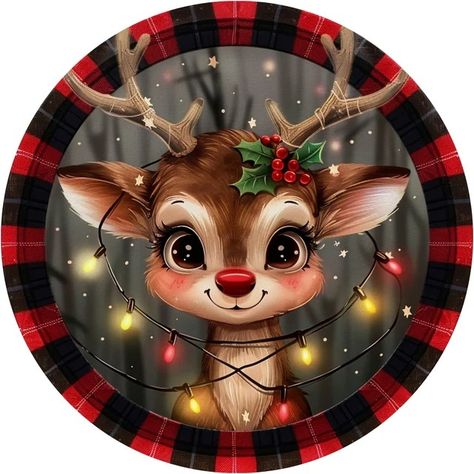 festivewreathsigns - Etsy Colorful Christmas Lights, Grinch Decorations, Wreath Frames, Plaid Background, Gift Wreath, Spirit Gifts, Cute Reindeer, Beige Kitchen, Wall Piece