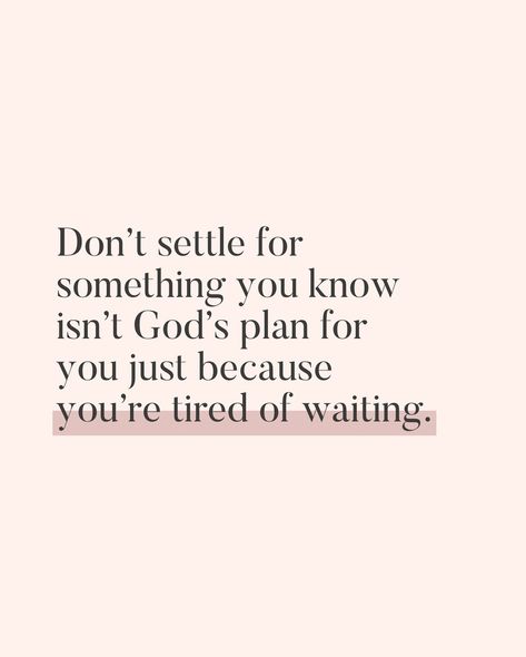 I know, easier said than done. But how many times have we been on the other side of a decision realizing “dang, should have just waited.” Next time, wait. God only gives us His best. And the wait is ALWAYS worth it. #Christianmom #christianquotes #christianblog #scrunchymom #newmom #newmama #sahm #milwaukeemom #wisconsinmom #jesusalways #milwaukeecreator Quotes On Grace Of God, Just Wait Quotes, But God Quotes, Waiting On Gods Timing, Quotes About Waiting, Scriptures For Encouragement, God Knows Best, Praise Quotes, Waiting Quotes