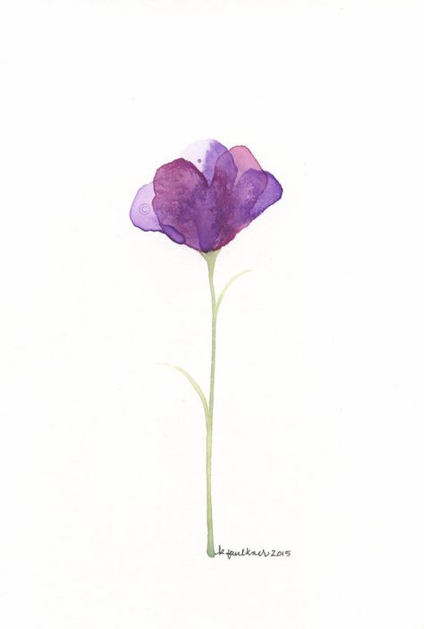 Violet Flower Tattoos, Violet Tattoo, Tattoo Watercolor, Violet Flowers, Flowers Png, Trendy Flowers, 수채화 그림, Violet Flower, Watercolor Inspiration