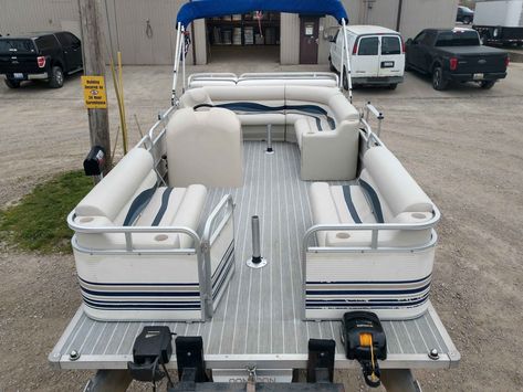 Pontoon Boat Restoration Gallery | Seelye Custom Marine & Restoration Pontoon Restoration Ideas, Pontoon Boat Restoration, Pontoon Remodel, Pontoon Seats, Pontoon Boat Accessories, Deck Repair, Boat Restoration, Building A Cabin, Weathered Teak