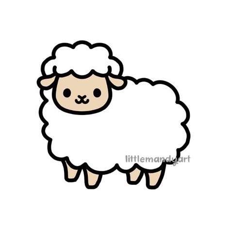 Sheep Cute Drawing, Cute Sheep Drawing, Sheep Doodle, Cute Sheep Doodle, Sheep Cartoon Cute, Kawaii Lamb Drawing, Cute Sheep Drawing Kawaii, Funny Sheep Drawing, Sheep Sticker