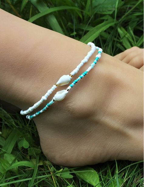 Anklet, Turquoise Anklet, Ankle Bracelet, Foot Bracelet, Shell Anklet, Beaded Anklet, Beach Anklet, Ankle Bracelets Boho, Cross Necklace Simple, Ankle Bracelet Tattoo, Turquoise Anklet, Bead Anklet, Anklet Tattoos, Surf Jewelry, Bali Jewelry, Beachy Jewelry