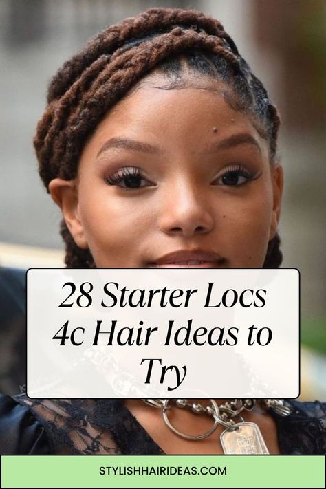 "Transform your look with these 28 starter locs ideas for 4C hair! 🌼🥰 Perfect for any occasion, these styles celebrate the beauty of natural hair and provide endless inspiration for your loc journey. #4CHairStyles #LocJourney #NaturalHairLove"