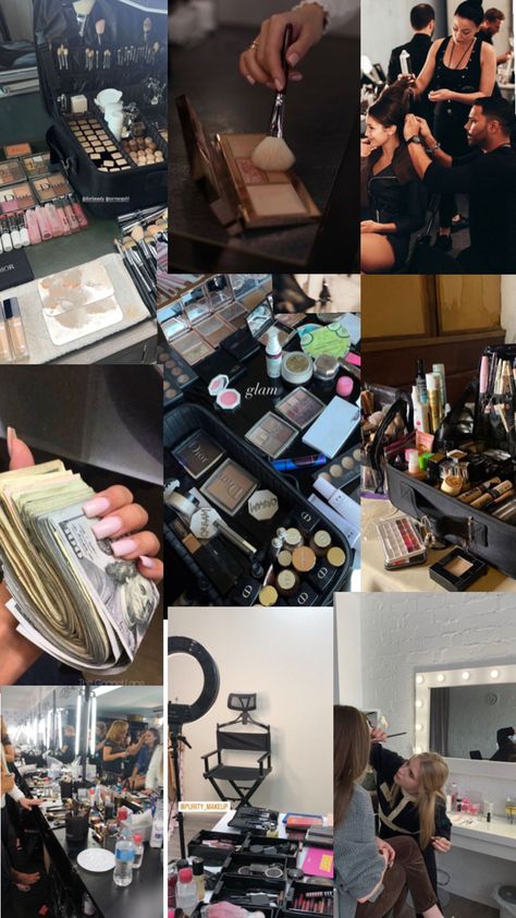 Makeup Artist Aesthetic, Makeup Artist Career, Hair Salon Business Plan, Makeup Artist Studio, Makeup Studio Decor, Salon Business Plan, Makeup Artist Branding, Beauty Room Salon, Makeup Artist Kit