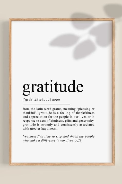 Gratitude Definition Print Gratitude Wall Art Definition | Etsy Gratitude Wall Art, Spirituality Definition, Gratitude Definition, Grateful Wall Art, Wellness Week, Teen Bedroom Wall Art, Gratitude Wall, Gratitude Printable, Art Definition